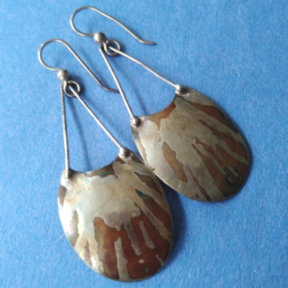 Vintage Sterling Silver Dangle Earrings Roggio - Picture 1 of 3